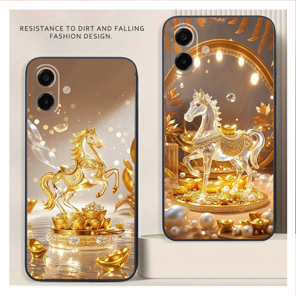 เคส Samsung A05 / Samsung A05S / Samsung A06 / Samsung A06 5G พิมพ์ลายม้าโชคลาภปีใหม่