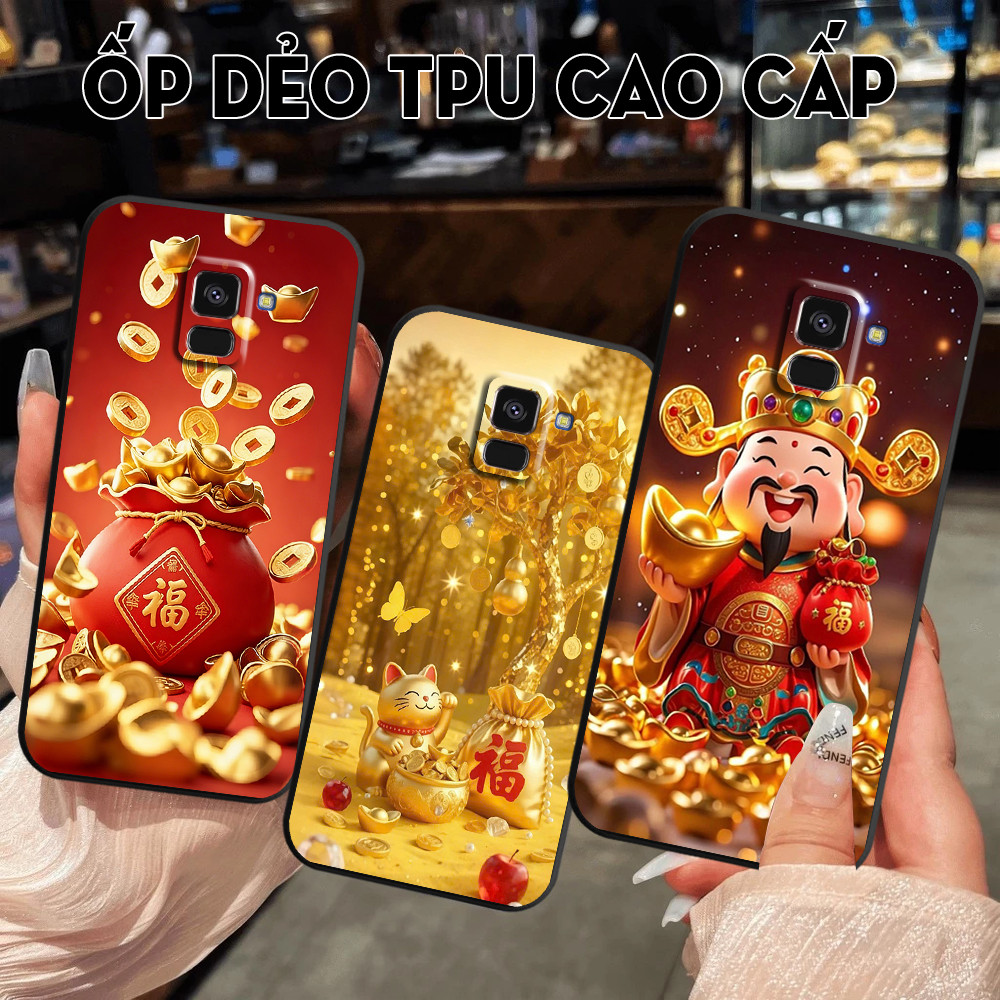 เคส Samsung A5 2018 / A8 2018 / A8 Plus / A8+ พร้อมกระเป๋าเงินนําโชครุ่นล่าสุด