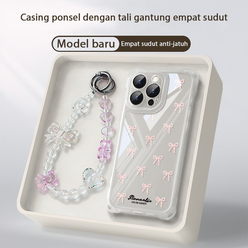 HP GANTUNGAN Bow Letter โทรศัพท์สําหรับเคสโทรศัพท์นุ่มสําหรับIphone 11 Pro 17 Pro Max 15 16 Pro Max 