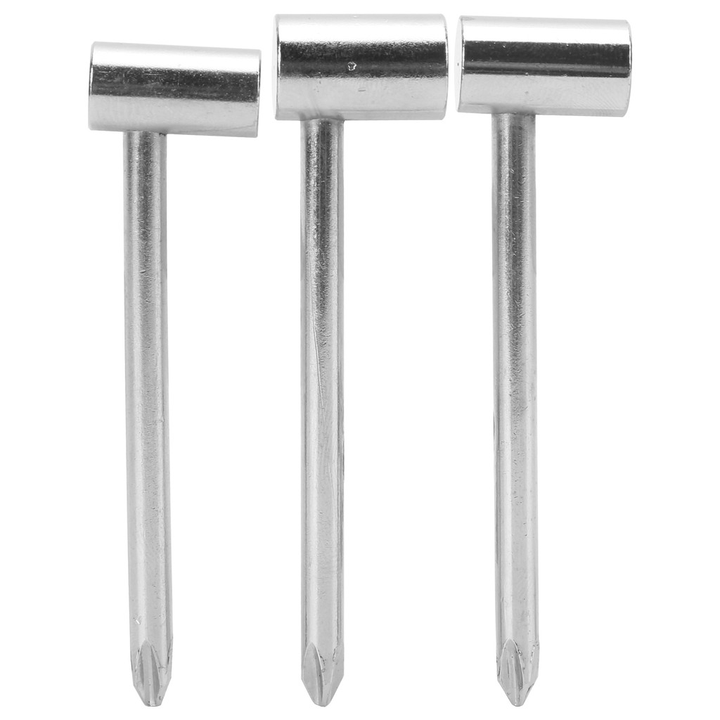 Radith 3PCS กีตาร์ Rod ประแจเหล็ก 7 มม./8 มม.6.35 มม.Universal เครื่องมือปรับ ToolSilver