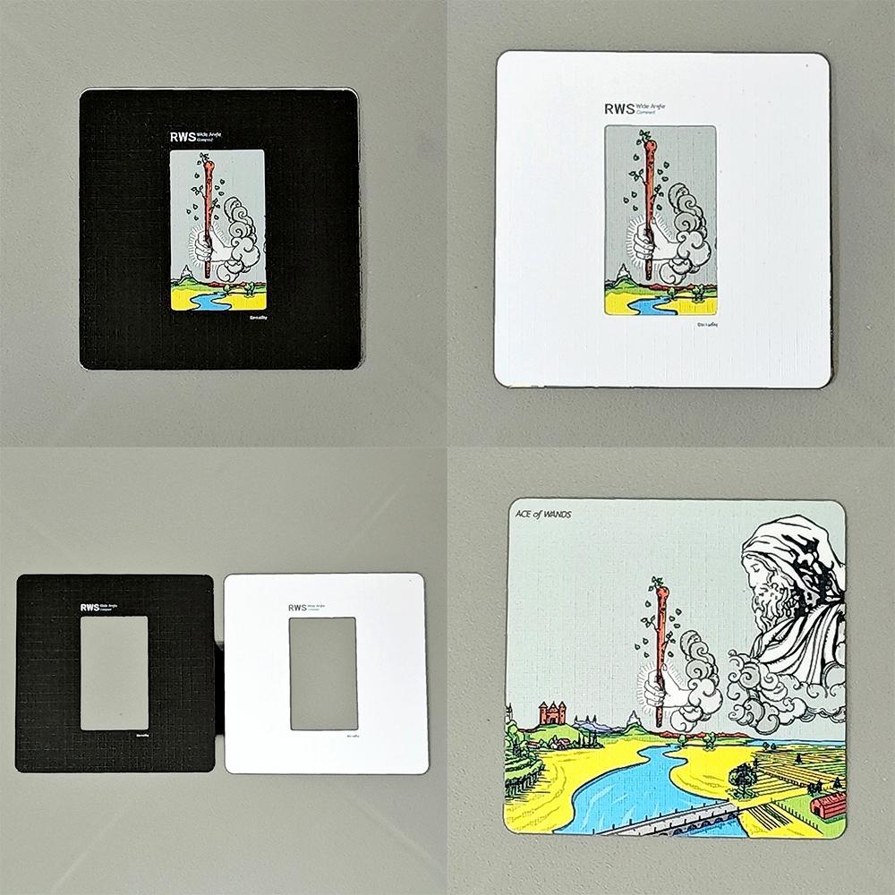 RWS มุมกว้าง Tarot 7*7 ซม., 78 ชิ้นการ์ด + การ์ดกรอบพิเศษ 2 ใบพิมพ์บน 350GSM Double-embossed Cardstock ราคา ถูกที่สุด ดีลบีเคเค แกลเลอรีภาพที่ 8