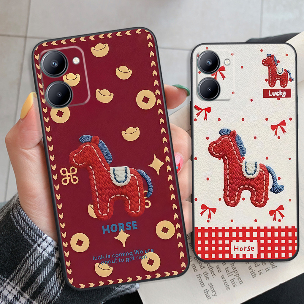 เคส Realme C33 / Realme 10 ลาย Lucky Tet Horse น่ารัก