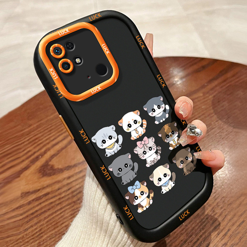 เคสสำหรับ Xiaomi Redmi 10C เคสโทรศัพท์แมวซิลิโคนกันกระแทก