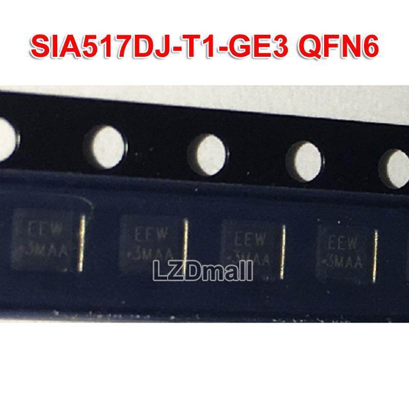 2 ชิ้น SIA517DJ เครื่องหมาย EEW QFN SIA517DJ-T1-GE3 QFN-6 SMD 12V/4.5A N และ P-Channel MOSFET ใหม่ I