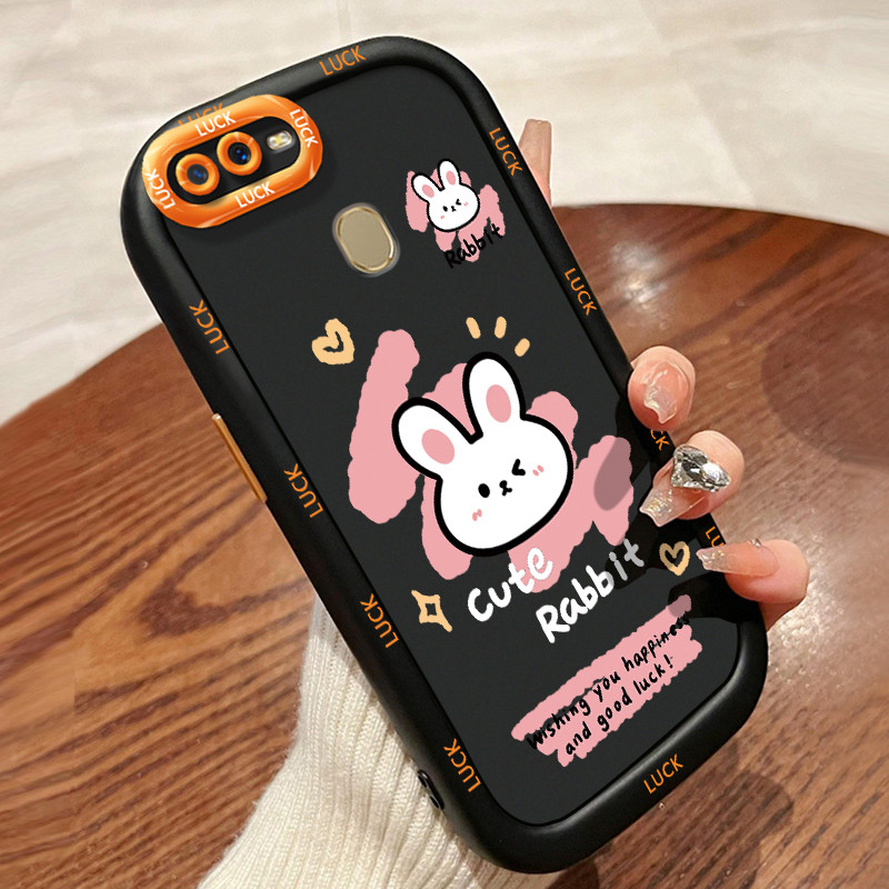 เคสสำหรับ OPPO A7 A5s A12 A12s A11K เคสโทรศัพท์กระต่ายซิลิโคนกันกระแทก – โปรปัง