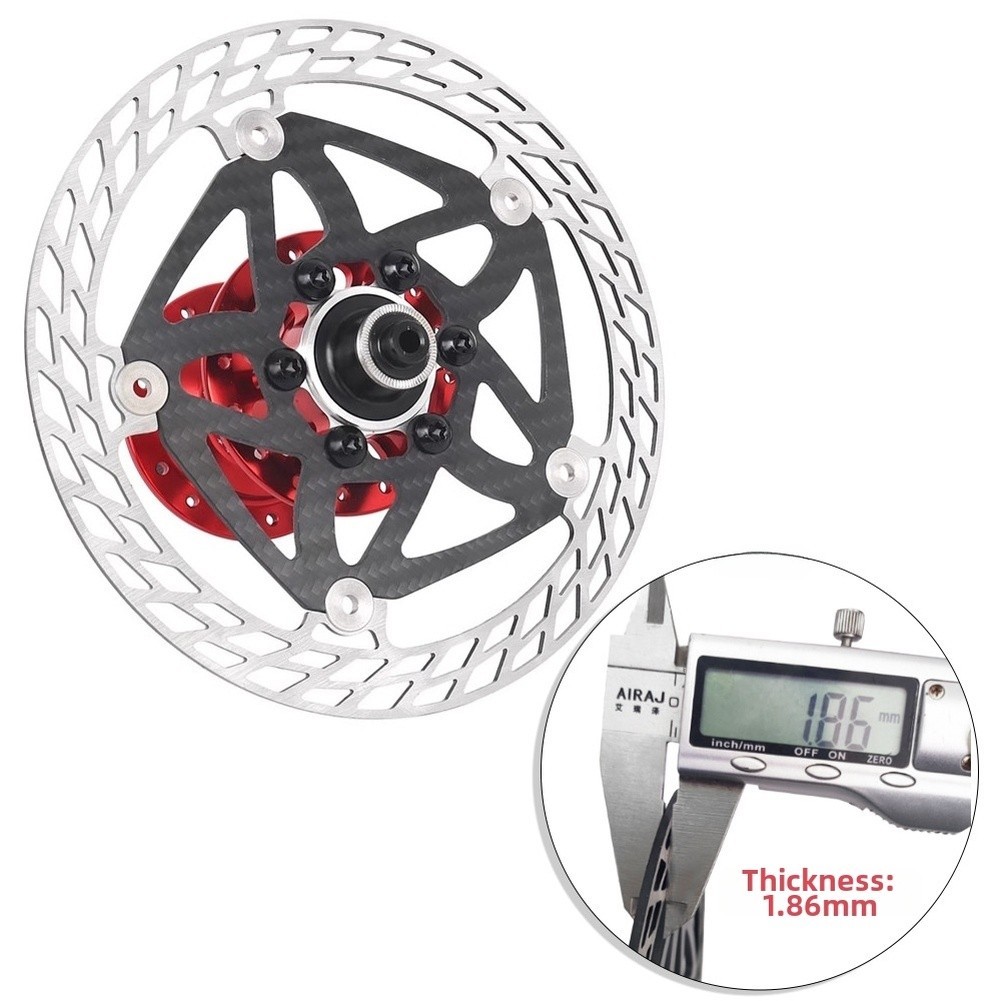 ผลิตภัณฑ์ใหม่Carbon Fiber Bike Disc Brake สําหรับ ROTOR 140 มม.160 มม.180 มม.น้ําหนักเบาลอย