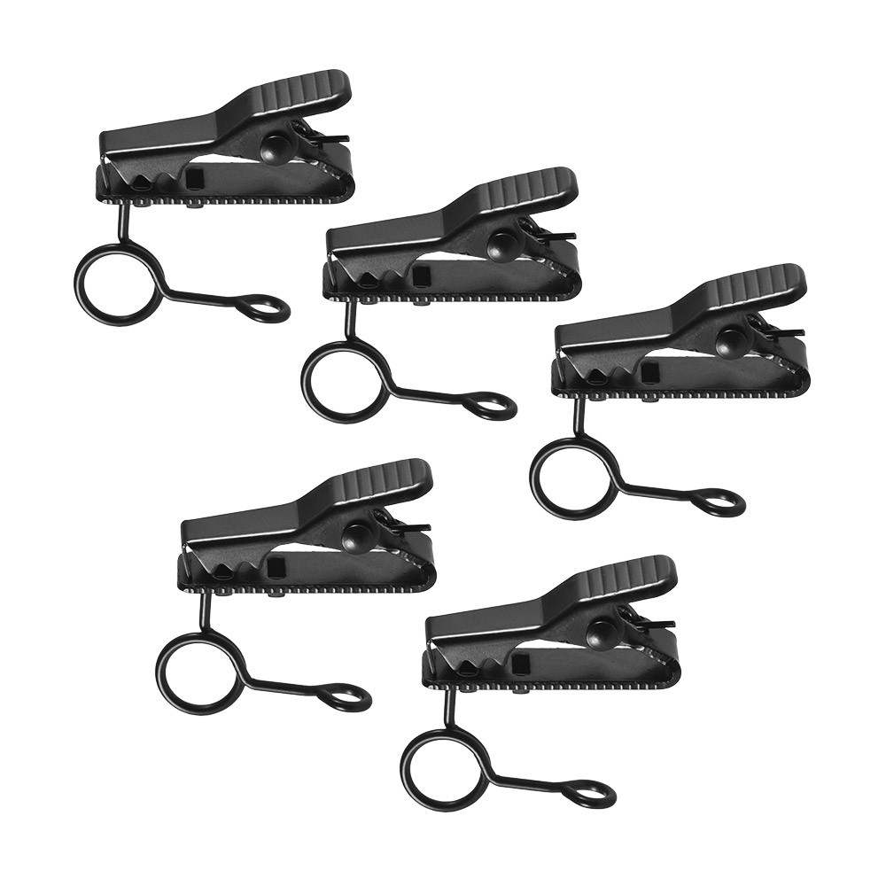 [Rococo1-TH] Andoer EY-J03 5pcs 6mm Wired Lapel Mic Microphone Tie Clip