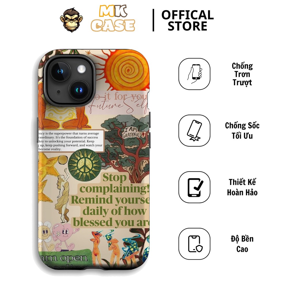 MK CASE เคส iPhone ศิลปะคลาสสิกกันกระแทกที่สวยงามสําหรับผู้ชายและผู้หญิงของทุกเส้น