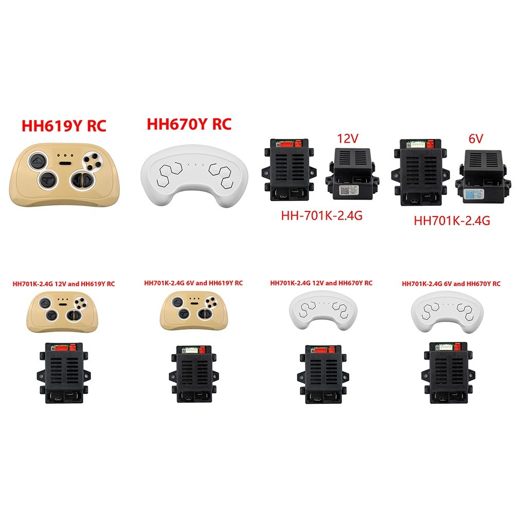 [HOT] HH701K-2.4G 6V 12V ตัวรับสําหรับเด็กรถยนต์ไฟฟ้าเครื่องส่งสัญญาณ 2.4G