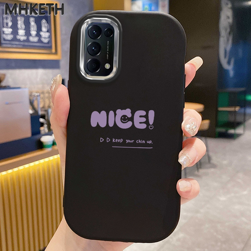 MHKETH เคสสำหรับ OPPO Reno 5 4G Reno 5 5G Reno 5K 5G Find X3 Lite เคสโทรศัพท์ซิลิโคนกันกระแทกเรียบง่ายและมีสไตล์
