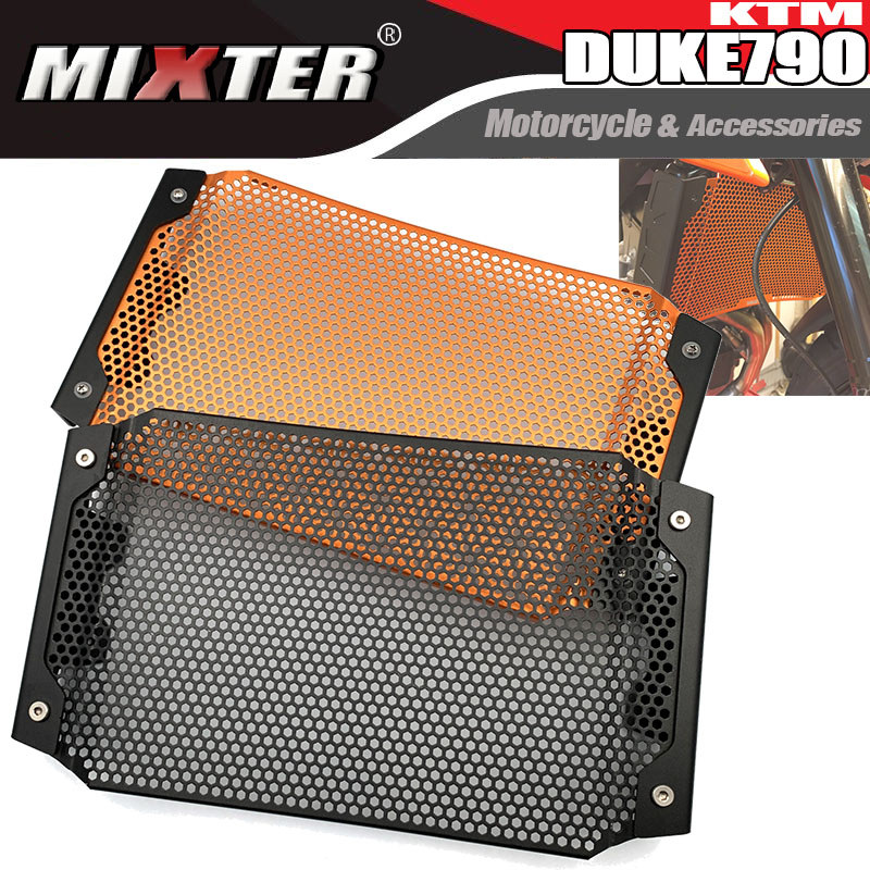 อุปกรณ์เสริมรถจักรยานยนต์หม้อน้ํา Guard Grill Grille ฝาครอบหม้อน้ําถังสุทธิเหมาะสําหรับ DUKE790 DUKE