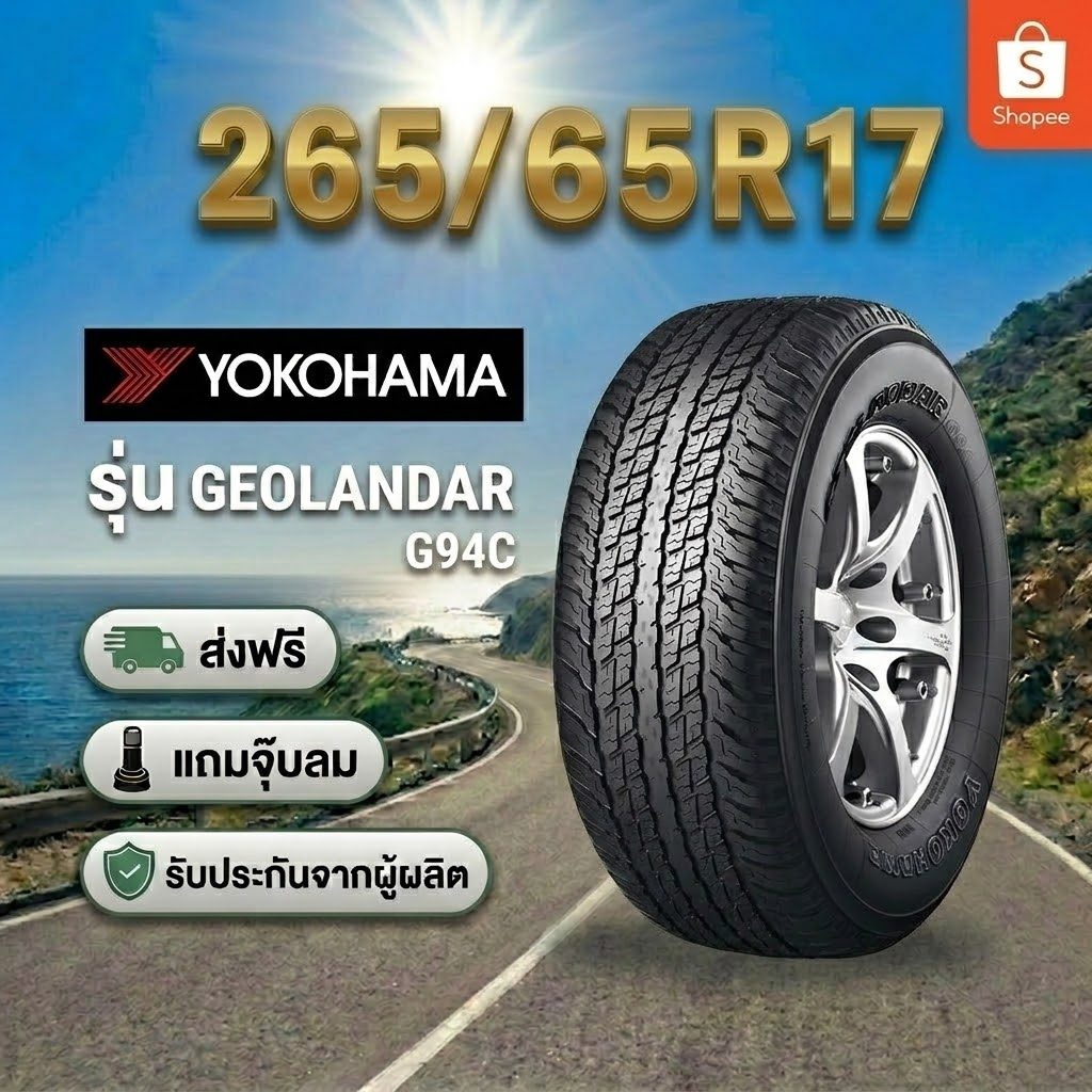 265/60R18 YOKOHAMA GEOLANDAR AT-S G94 ยางใหม่ 1 เส้น ปี 2026