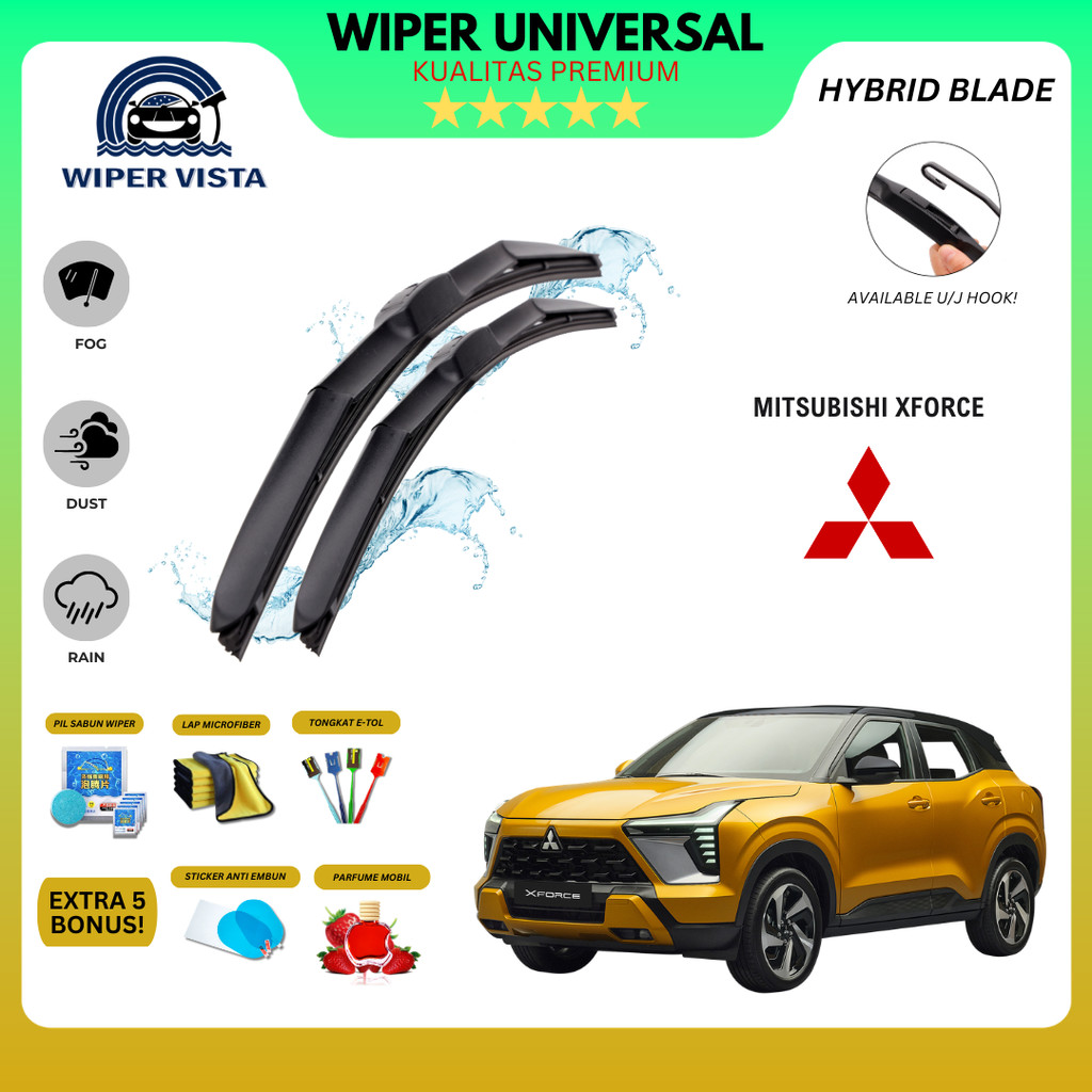 ที่ปัดน้ําฝนกระจกรถยนต์ Mitsubishi XForce Hybrid ฟรี 5 โบนัส