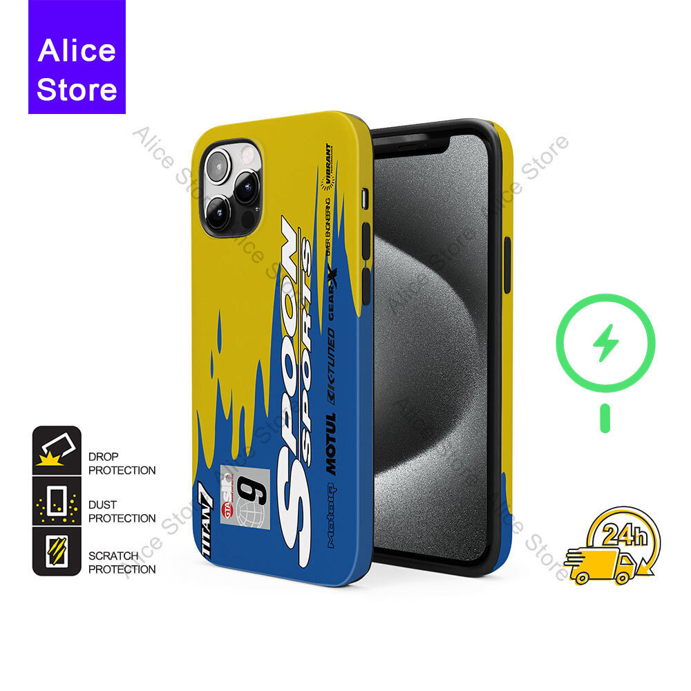 ช้อนกีฬา Honda Civic FD2 เคสโทรศัพท์สําหรับ iPhone 17 Pro Max / iPhone 16 Pro Max / 15 Pro Max / 13 ป้องกันกรณี F712