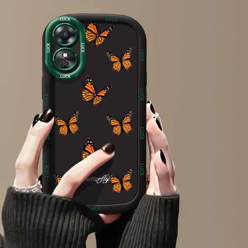 เคสสำหรับ OPPO A17 A17K เคสโทรศัพท์ผีเสื้อซิลิโคนกันกระแทก - รูปที่ 7