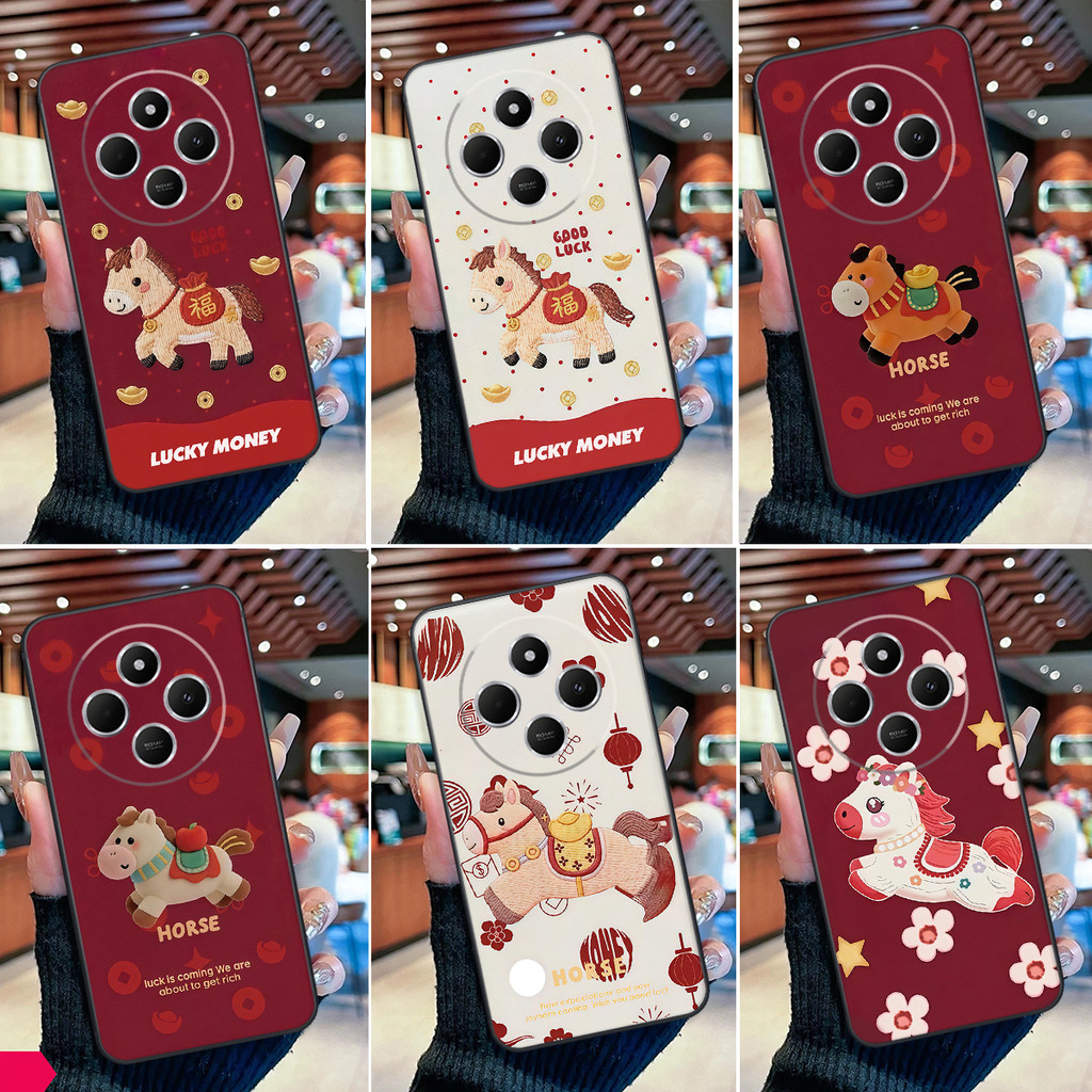 Xiaomi Redmi 14C / Redmi A4 5G / POCO C75 เคส Lucky Horse เพื่อโชคลาภ