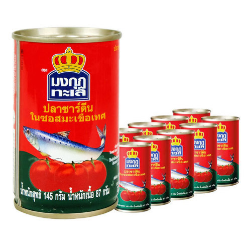 มงกุฎทะเล ปลาซาร์ดีนในซอสมะเขือเทศ 145 ก. x 10 853554