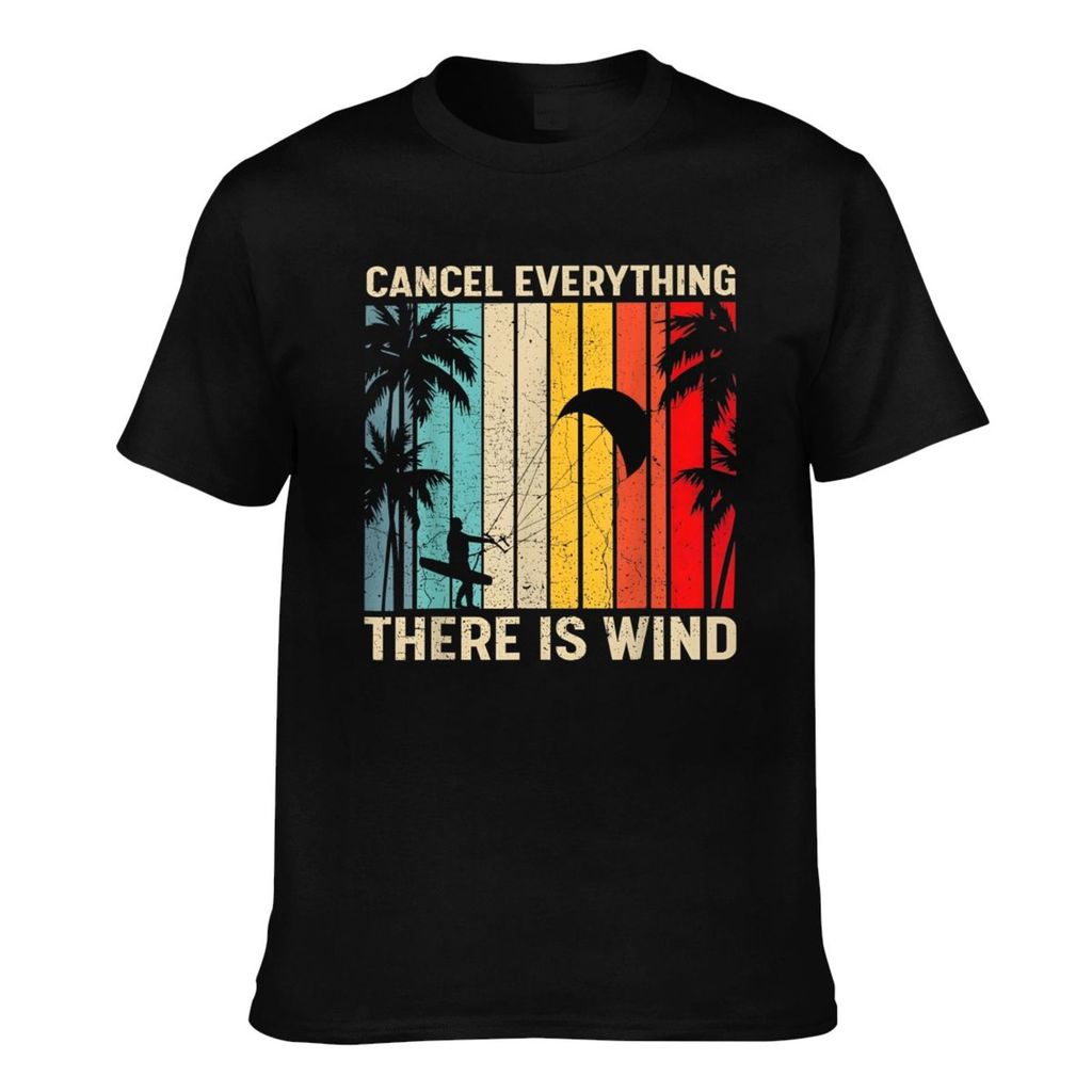คุณภาพดี Kite Surfing Cancel Everything Kite Surfing Mens Cool เสื้อยืด