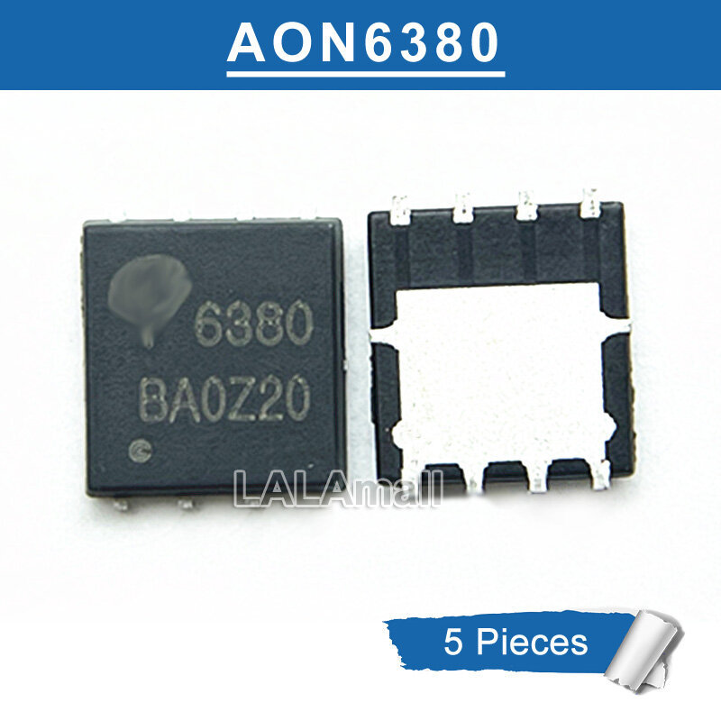 5pcs ONA6380 6380 DFN DFN DFN5*6 SMD N-channel 30V/24A MOSFET ทรานซิสเตอร์ใหม่เดิม