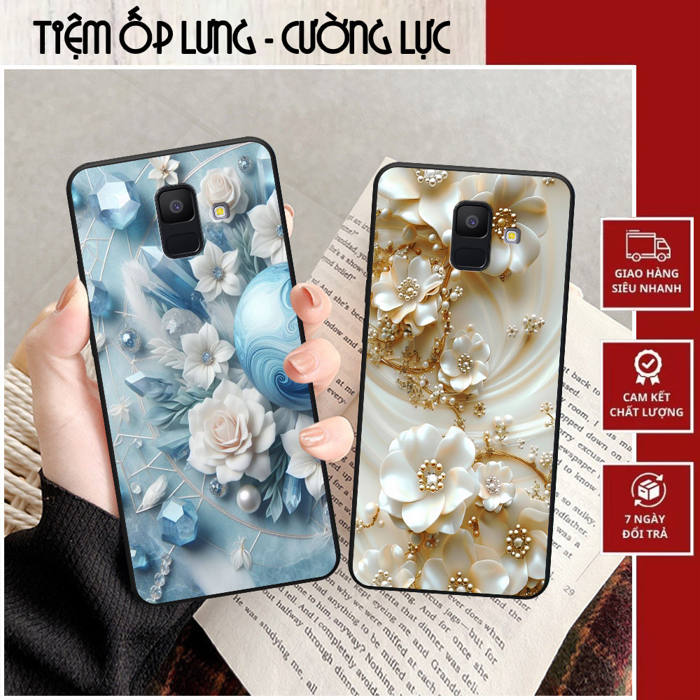 เคส Samsung A6 2018 / A6 Plus พิมพ์ลายดอกไม้สีสันสดใส