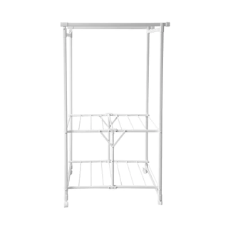 ราวแขวนตั้งพื้นบาร์คู่มีล้อ Nero KASSA HOME รุ่น RYX-03-003 ขนาด 96.5 x 49 x 157.5 ซม. สีขาวด้าน