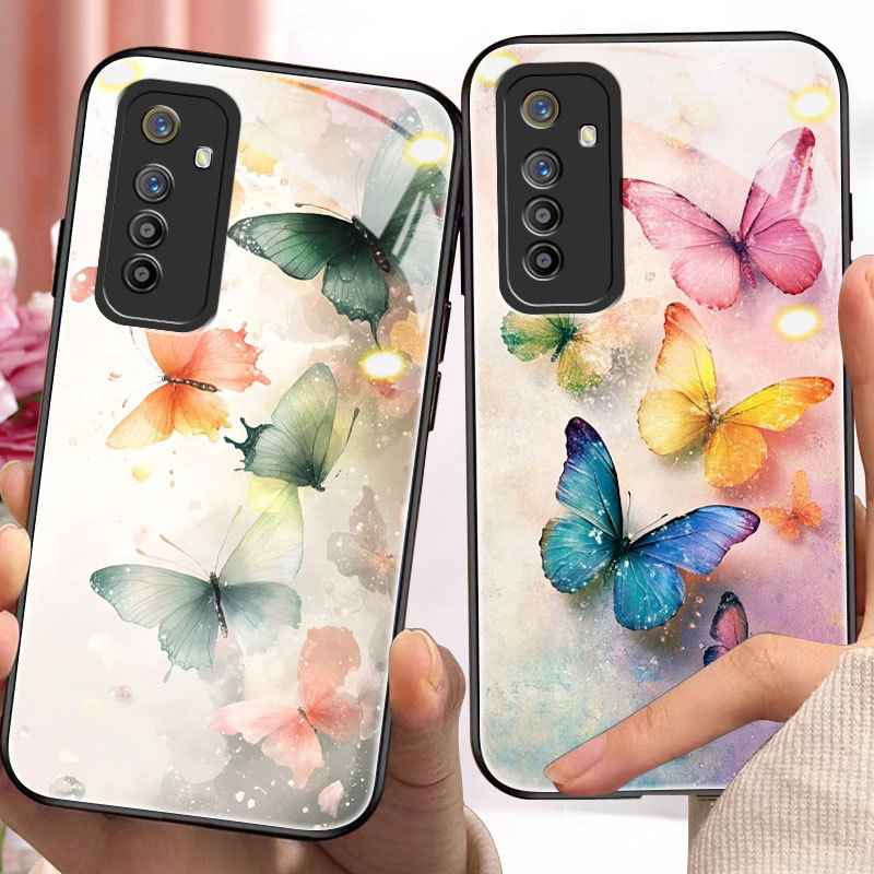 เคสผีเสื้อสําหรับ oppo realme xt,x7,x50/pro,c2/s,c3,c11,c12,c15,c17,c20/a,c21/c25/y,c75,c31,c55,c35)