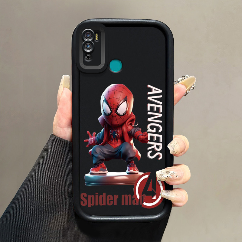 ปลอก Hp สําหรับ Infinix Hot 9 Play Hot 10 Play Hot 11 Play Case การ์ตูนน่ารัก spider character รุ่น 