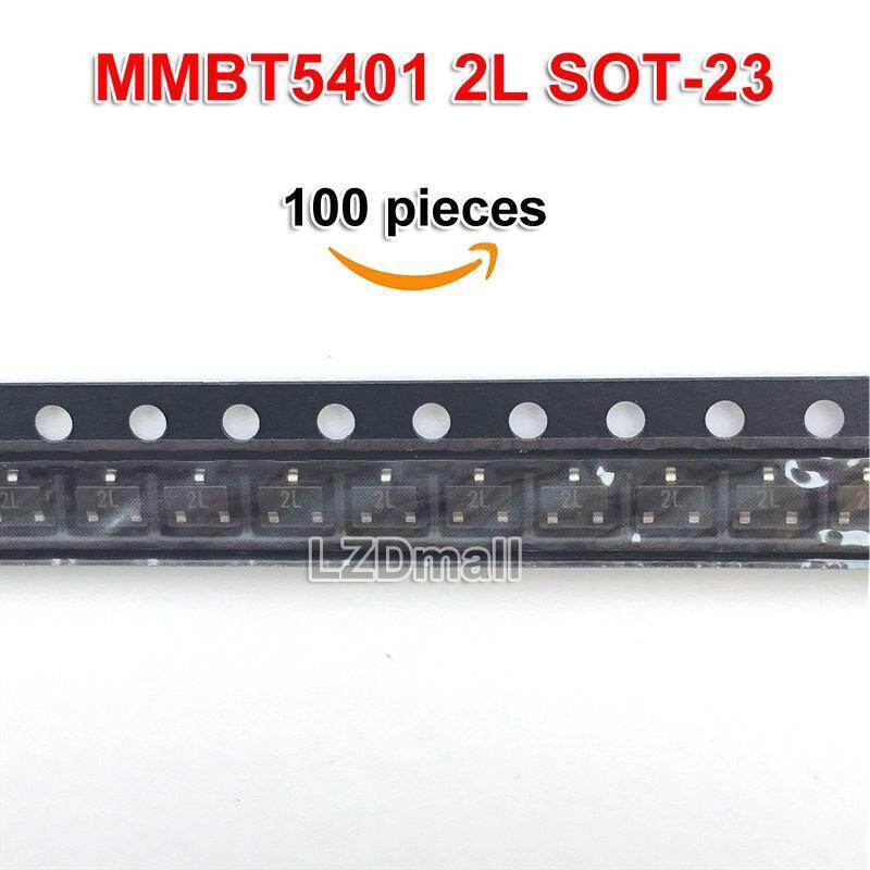 100 ชิ้น MMBT5401 2L SOT-23 2N5401 MMBT5401LT1G SOT23-3 SMD PNP ทรานซิสเตอร์ใหม่เดิม