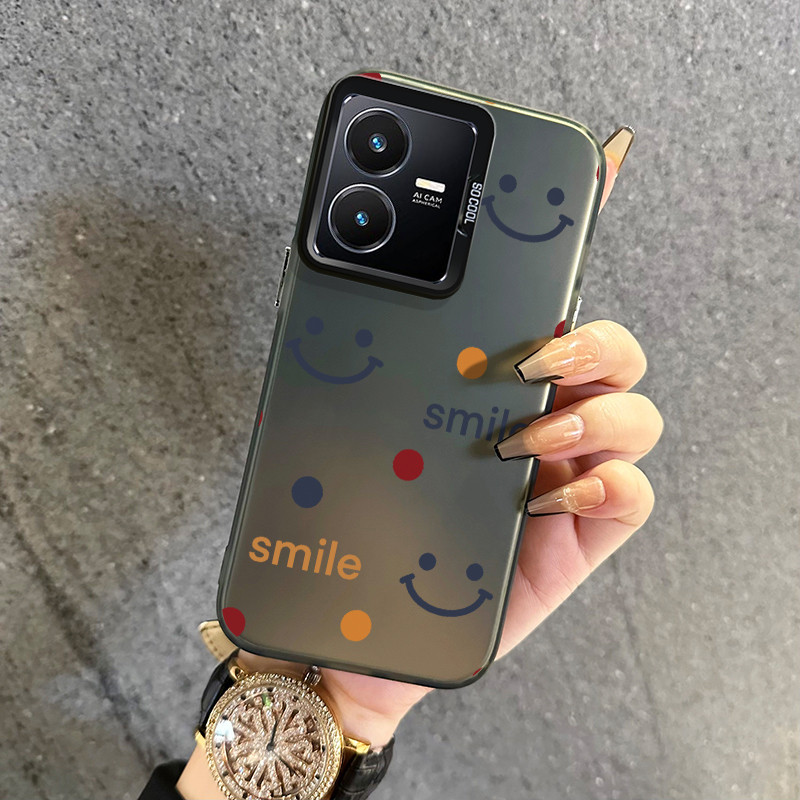เคสสำหรับ VIVO Y22 Y22s Y36 4G Y36 5G Y27 5G Y27S Y77T เคสโทรศัพท์รอยยิ้มป้องกันการตกเปลือกแข็งกันกระแทก