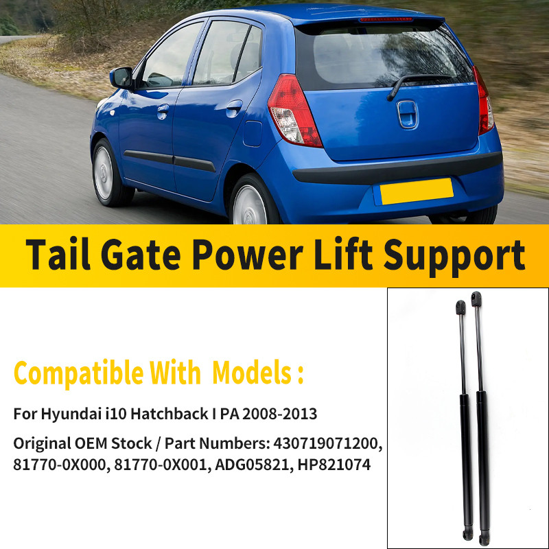 2PCS ด้านหลัง Boot Tailgate แก๊ส Struts สําหรับ Hyundai i10 Hatchback I PA 2008-2013 430719071200, 8