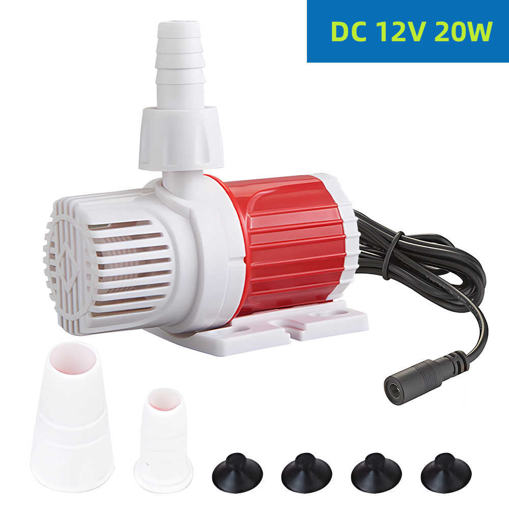 [จัดส่งภายใน 24 ชม.] DC Aquarium Pump 20W 1000-1200L/H High Flow 12V Submersible Ultra-Quiet 16.4ft 