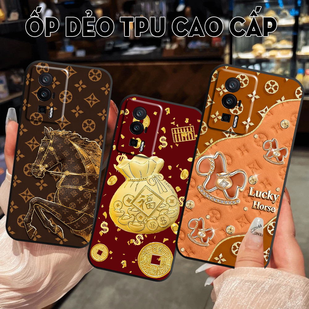 เคสสําหรับ Xiaomi Redmi K60 / K60 Pro / K60 Ultra พิมพ์ลายม้านําโชคและกระเป๋าเงิน