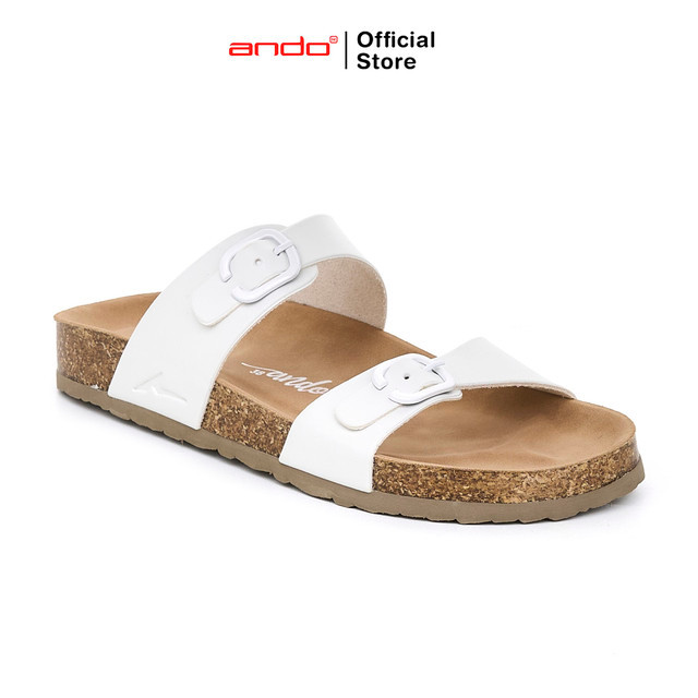Ando Official Womens Slip-On Sandals Sc 002 - สีขาว