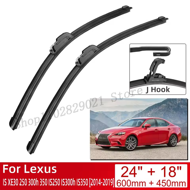 สําหรับ Lexus IS XE30 250 300 H 350 IS250 IS300h IS350 2014-2019 24" + 18" รถอุปกรณ์เสริมด้านหน้ากระ