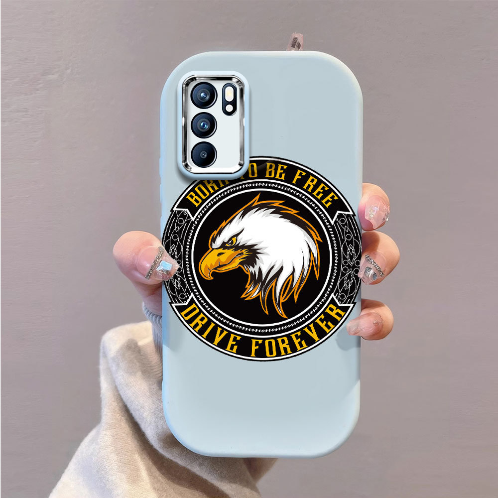 HP OPPO Reno 3 4 4f 5 6 7 7z 8 8T 8Z 4G 5G NEO9 ล่าสุดปลอกโทรศัพท์มือถือ Flying Eagle Icon คุณภาพสูง
