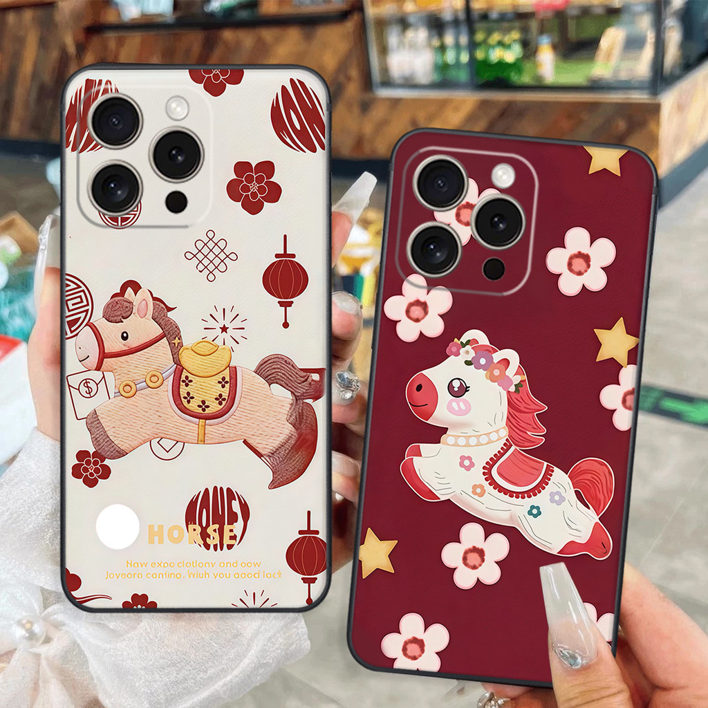 Iphone 15 / Iphone 15 Pro / Iphone 15 Pro / Iphone 15 Pro Max เคส Lucky Horse Tet เพื่อโชคลาภ