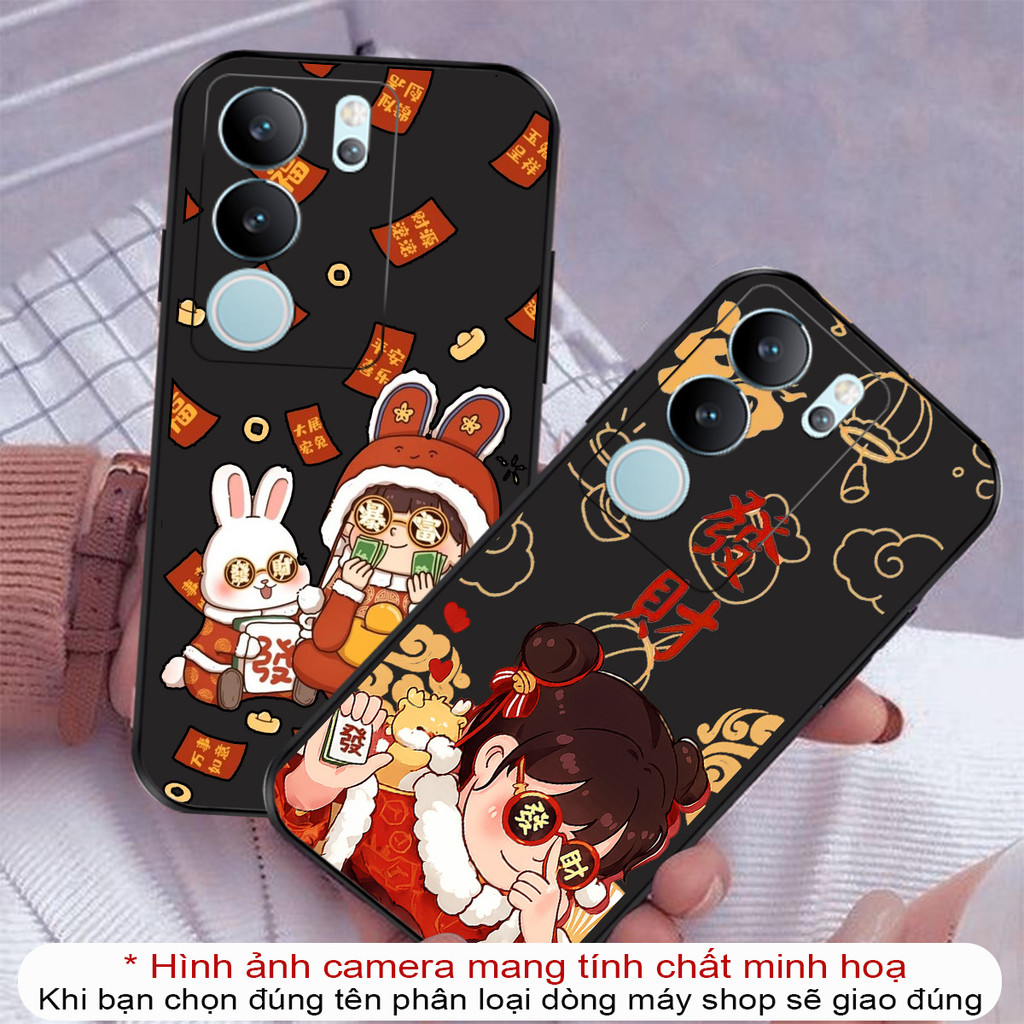 Vivo Y19s, Y29s, Y29 4G 5G เคสยืดหยุ่นสําหรับเทพเจ้าแห่งความมั่งคั่ง