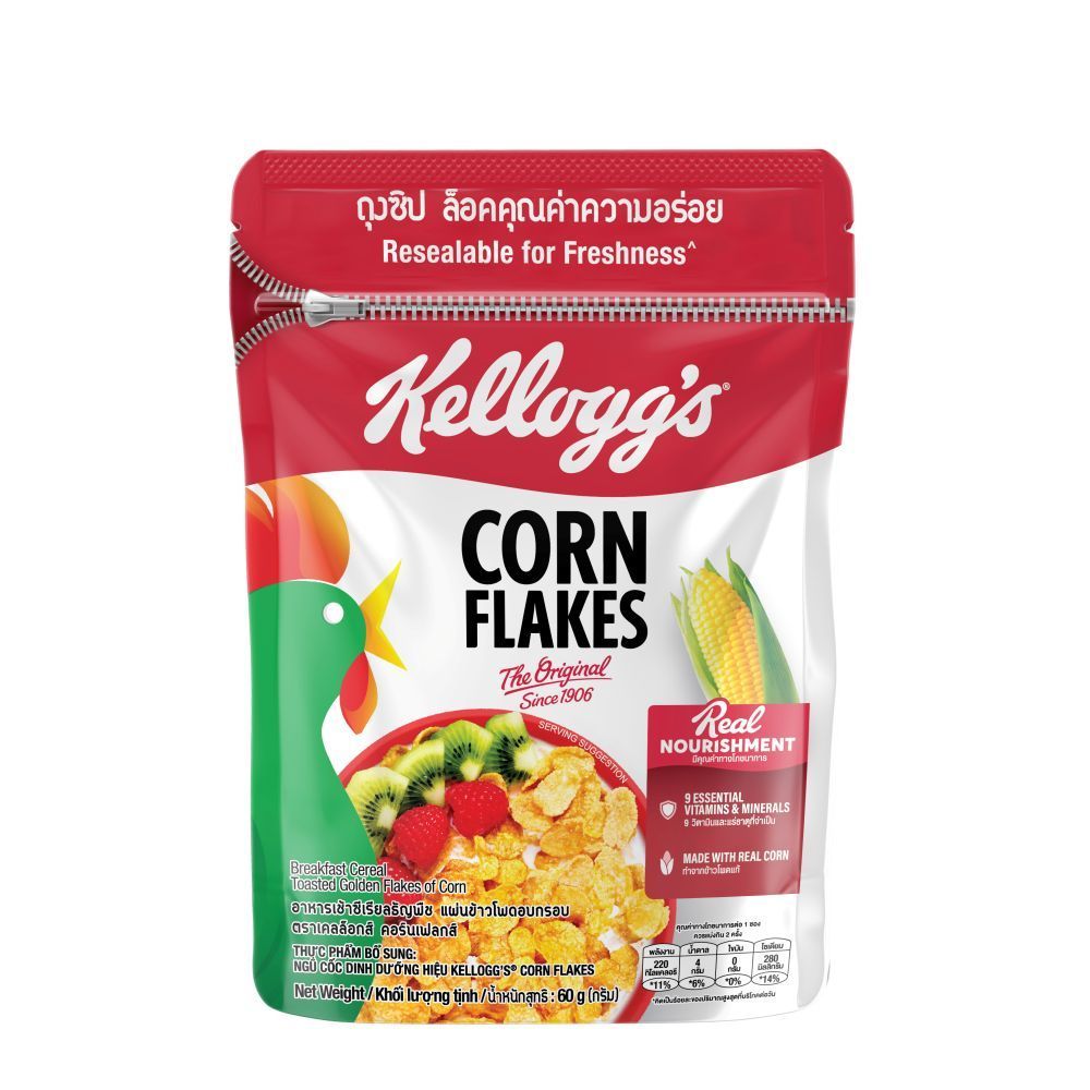 🐙 เคลล็อกส์ คอร์นเฟลกส์ 60ก. 🐟 KELLOGGS CORN FLAKES 60G. 🐞   🐒