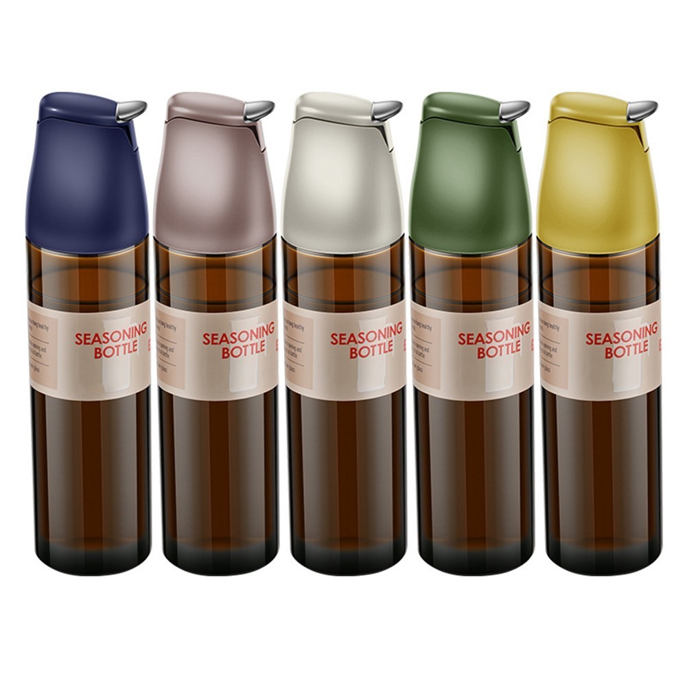 ClearanceLOVEOlive Oil Dispenser Vinegar Bottle Oil Seasoning Pot ฝาเปิดอัตโนมัติ