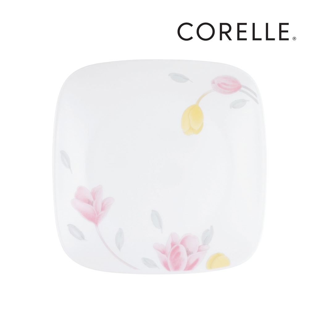 [Made in USA] Corelle Square Plate 17cm Elegant City 2206-EC-LP - Made in USA