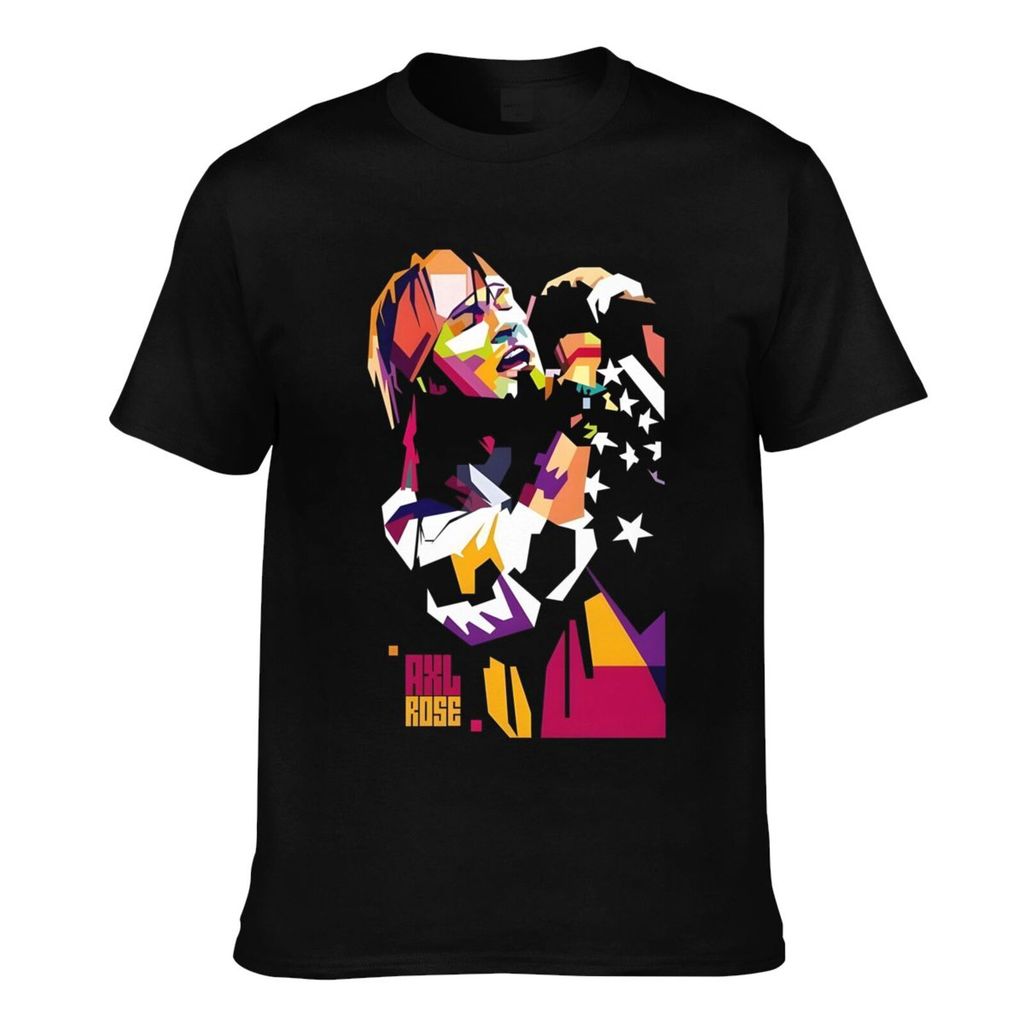 เสื้อยืดผ้าฝ้ายลาย Axl Rose กวีน์ Guns N' Roses เหมาะสำหรับฤดูร้อน