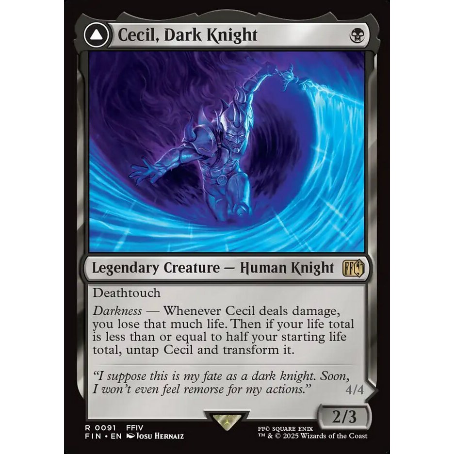 Cecil, Dark Knight // Cecil, Redeemed Paladin การ์ด Magic the Gathering [MTG] ของแท้