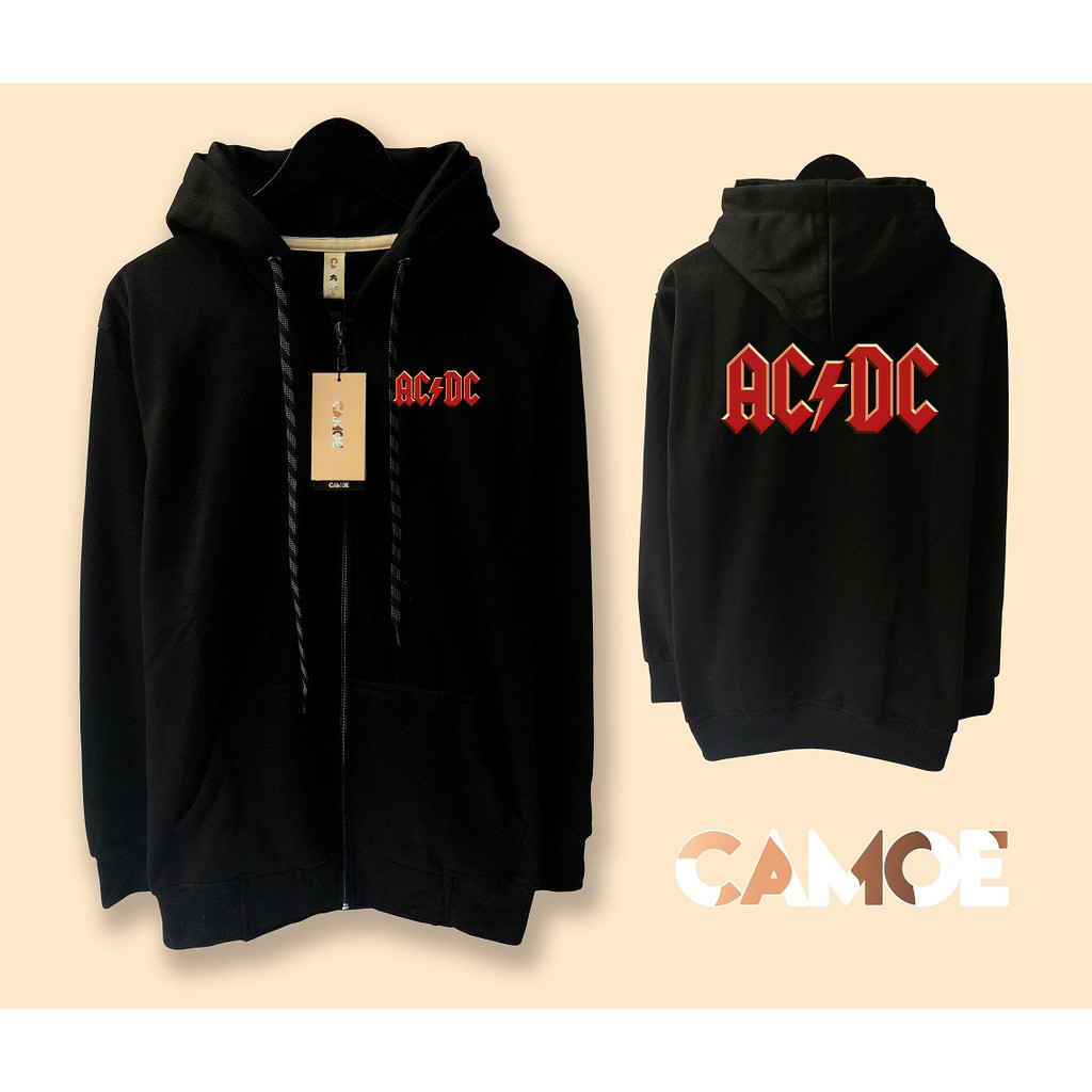 ACDC 3D AC DC Logo Music Band Zipper Hoodie Jacket