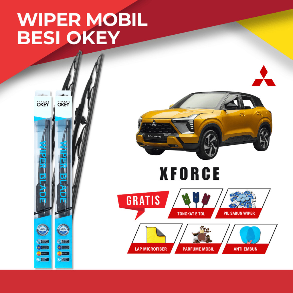 Mitsubishi XForce Conventional ที่ปัดน้ําฝนกระจกรถยนต์ฟรี 5 โบนัส