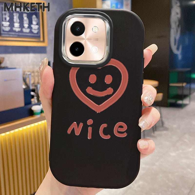 MHKETH เคสสำหรับ VIVO Y28 2028 4G เคสโทรศัพท์ซิลิโคนดูดซับแรงกระแทกยิ้มง่าย – โปรปัง