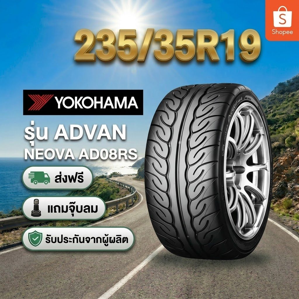 235/35R19  YOKOHAMAADVAN Neova AD08 RS ยางใหม่ 1 เส้น ปี 2026