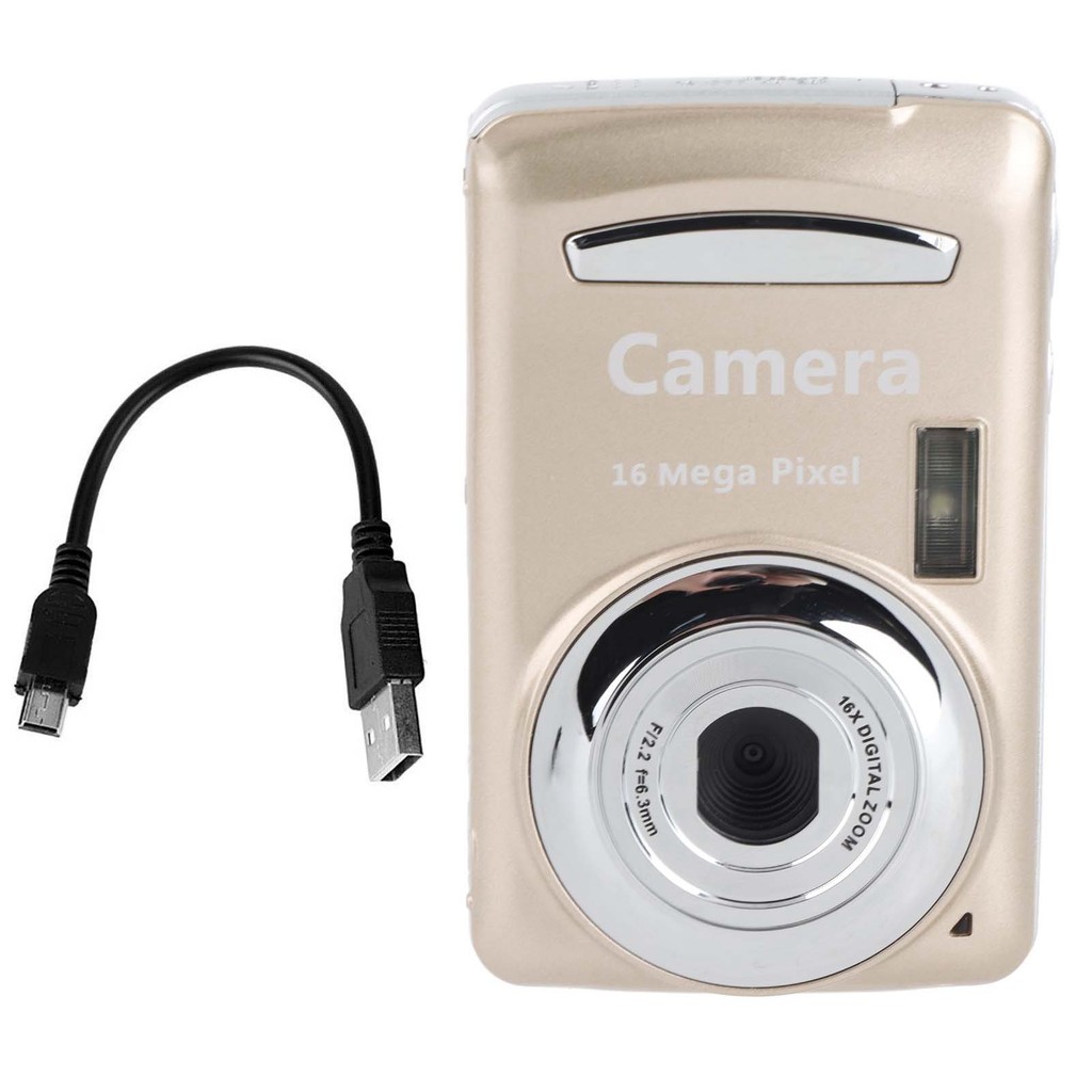 [Rococo1-TH] Mini Outdoor 5MP 720P 30FPS 4X Zoom HD Digital Video Camera Camcorder Gold