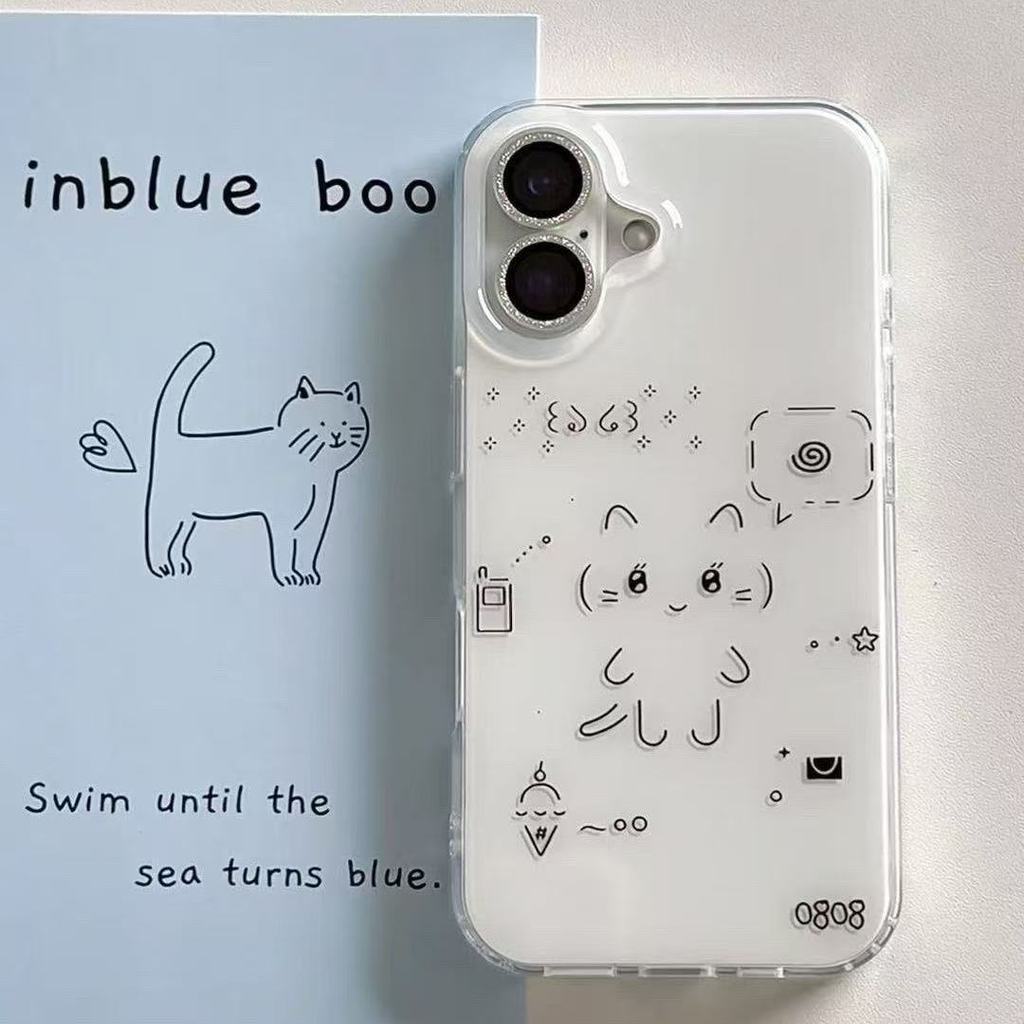 สาวแฟนซี Cat Sketch Casing Redmi Note 15 Pro + 5G 13 4G 9S 10S Note 11S 12 Pro Plus 8 9 10 Pro Note 