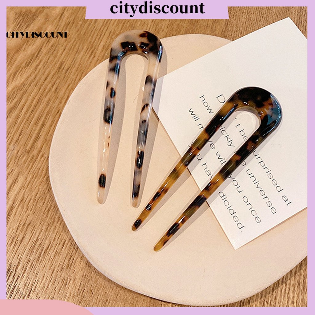 Hairpin U Shape Hair Jewelry Mini Women Leopard Hair for Festival