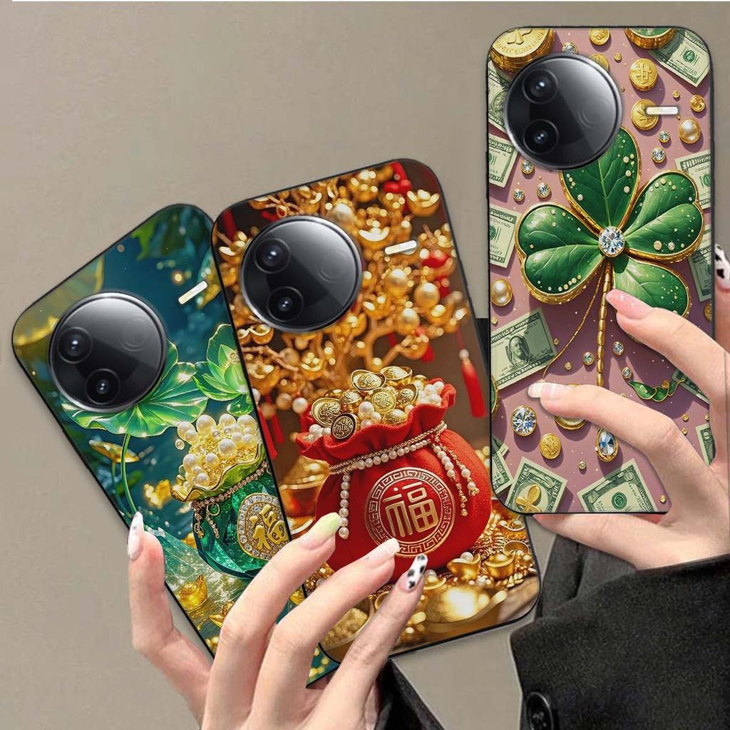 เคส Poco F7 / F7 Pro / F7 Ultra พร้อมกระเป๋าโชคลาภและโชคสําหรับ Tet 2026